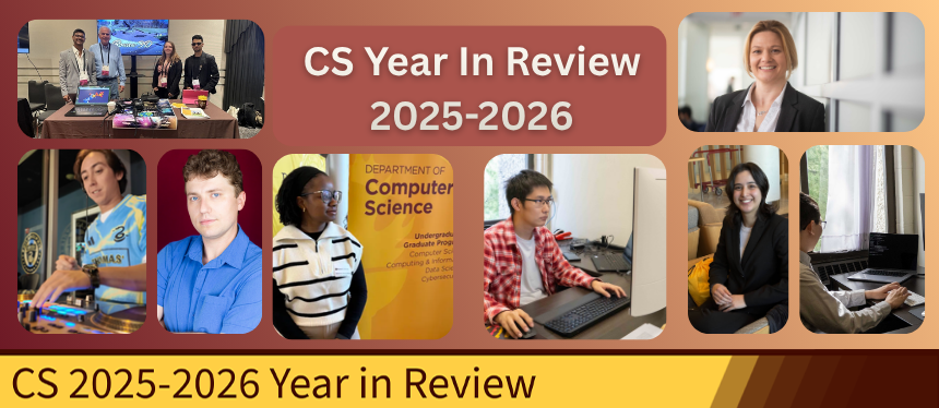 Computer Science 2025-2026 Year in Review Banner, highlighting major news and events.