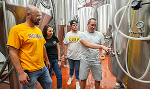 students in brewing lab 