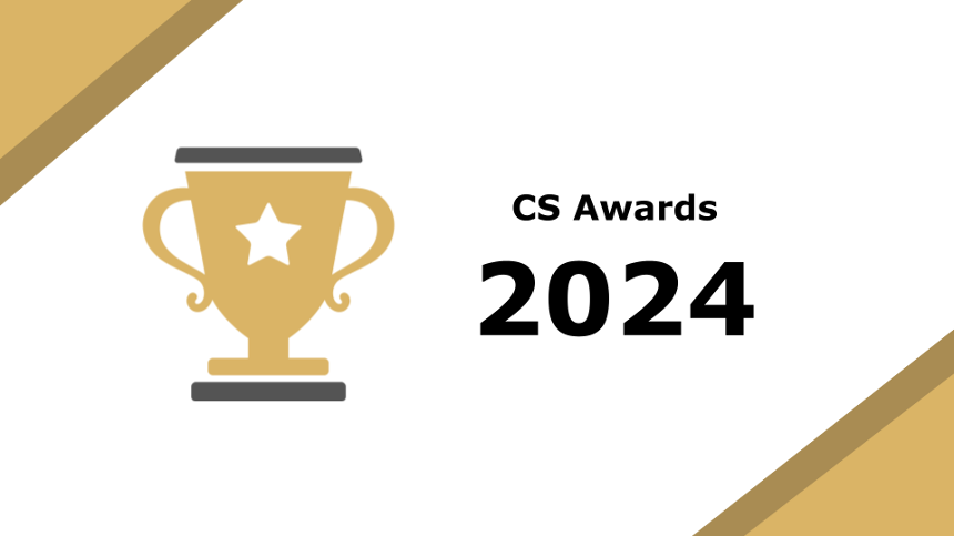 A graphic with a trophy that reads, "CS Awards 2024".