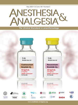 anesthesia & analgesia journal cover